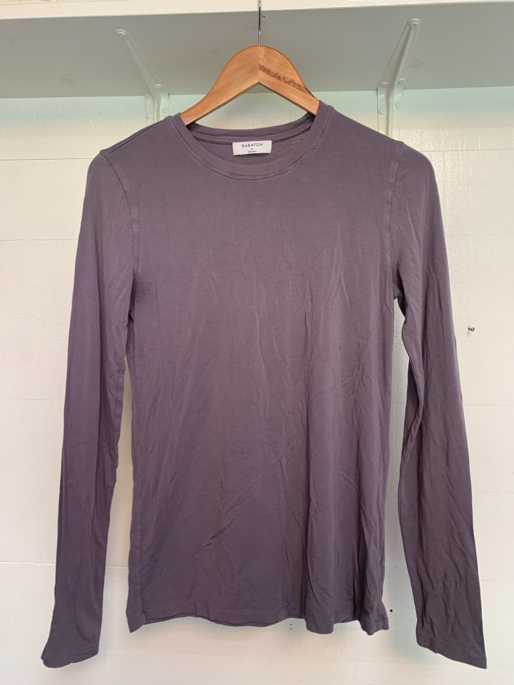 Babaton Long Sleeve Crewneck Shirt - Mauve